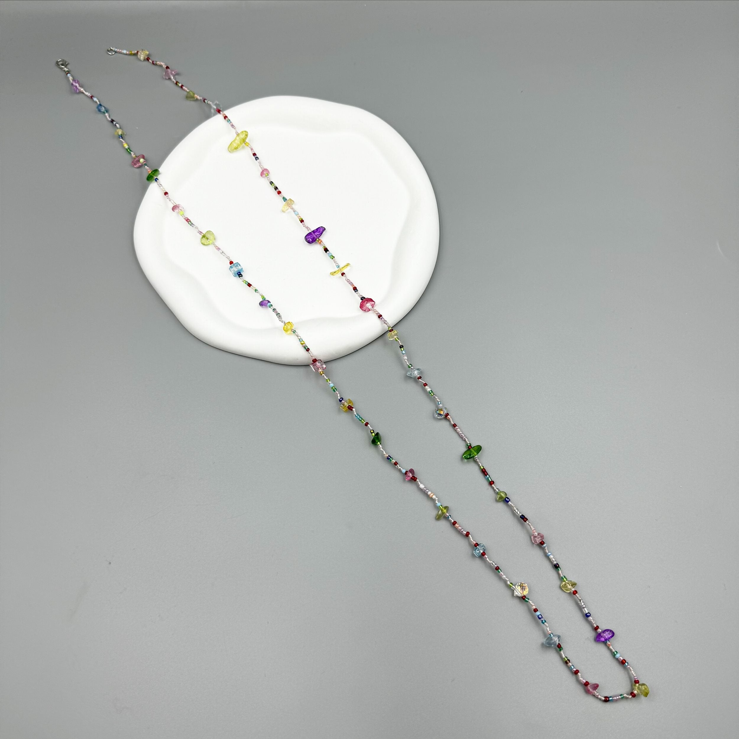 Irregular Stone Bead Long Necklace N5361