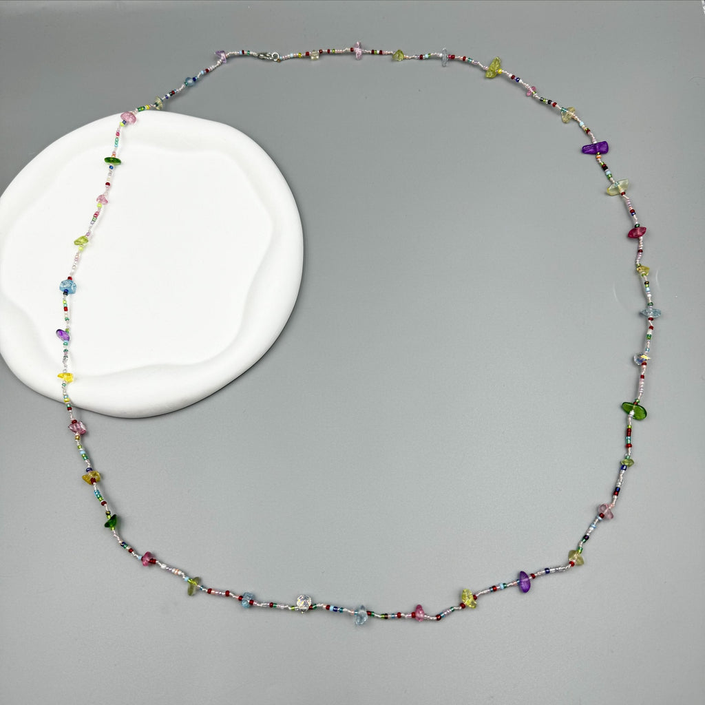 Irregular Stone Bead Long Necklace N5361