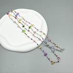 Irregular Stone Bead Long Necklace N5361