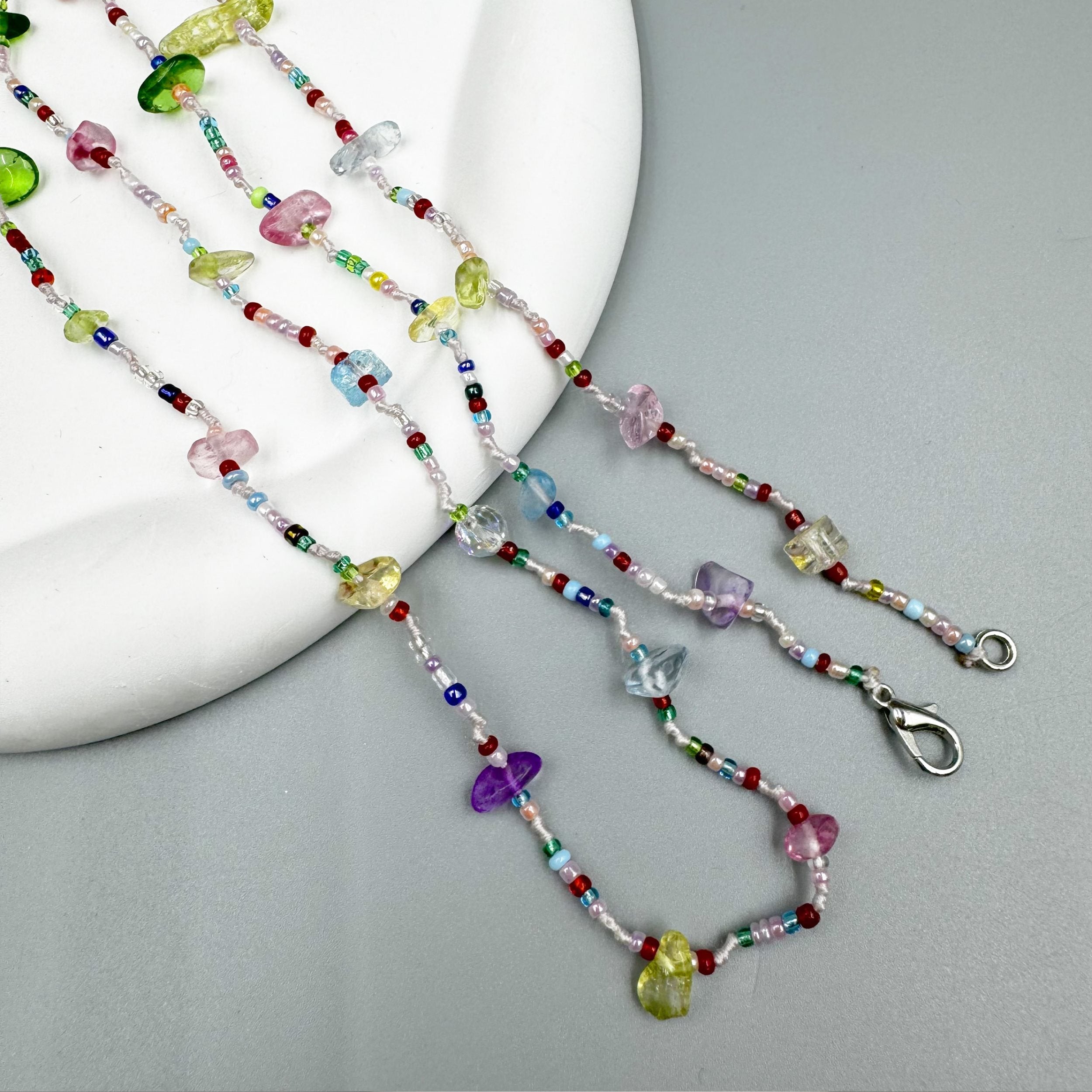 Irregular Stone Bead Long Necklace N5361