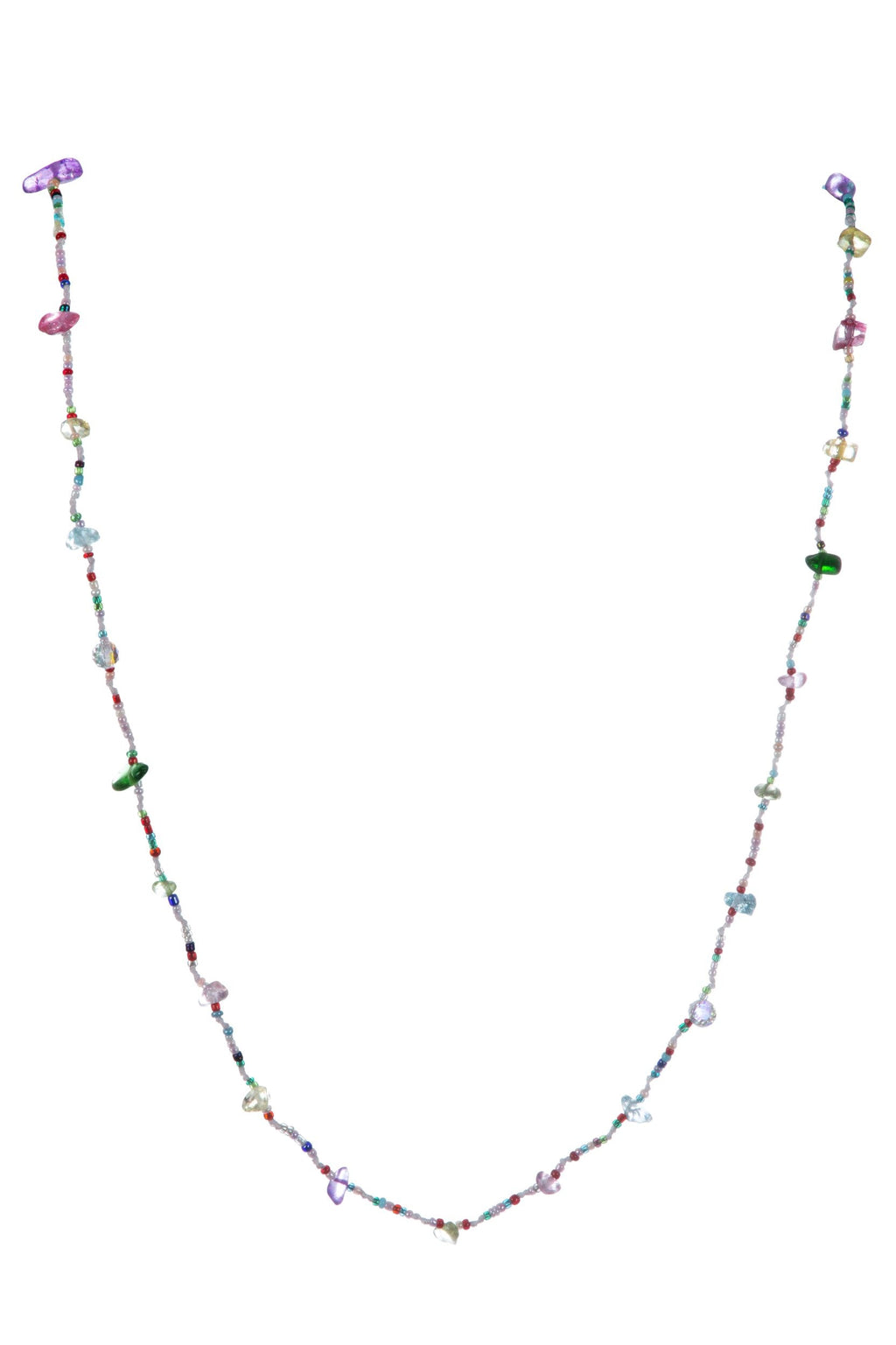 Irregular Stone Bead Long Necklace N5361
