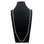 Handmade Braided Labradorite Stone Beaded Necklace N5395