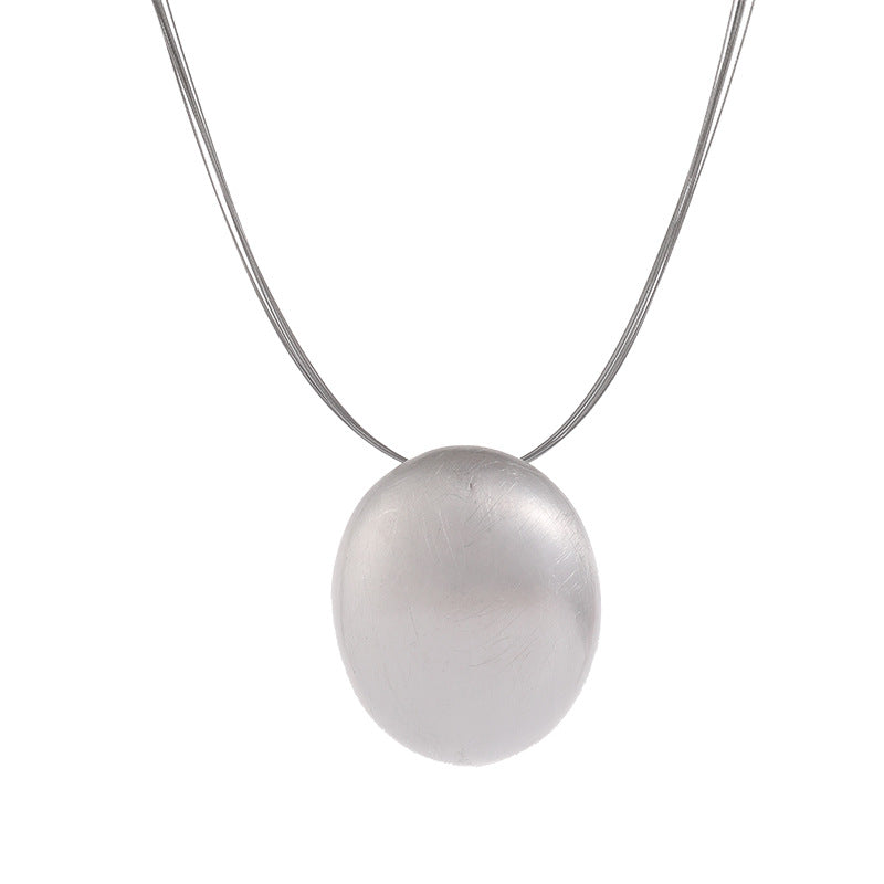 Geometric Stainless Steel Pendant Necklace N5400