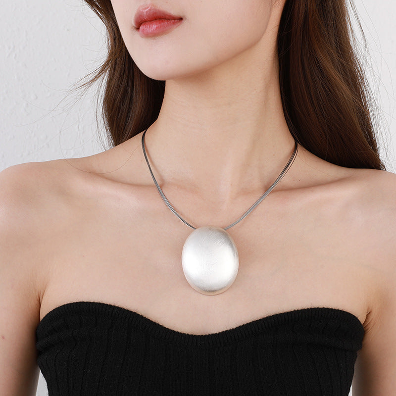 Geometric Stainless Steel Pendant Necklace N5400