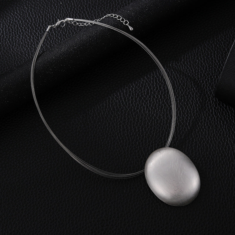 Geometric Stainless Steel Pendant Necklace N5400
