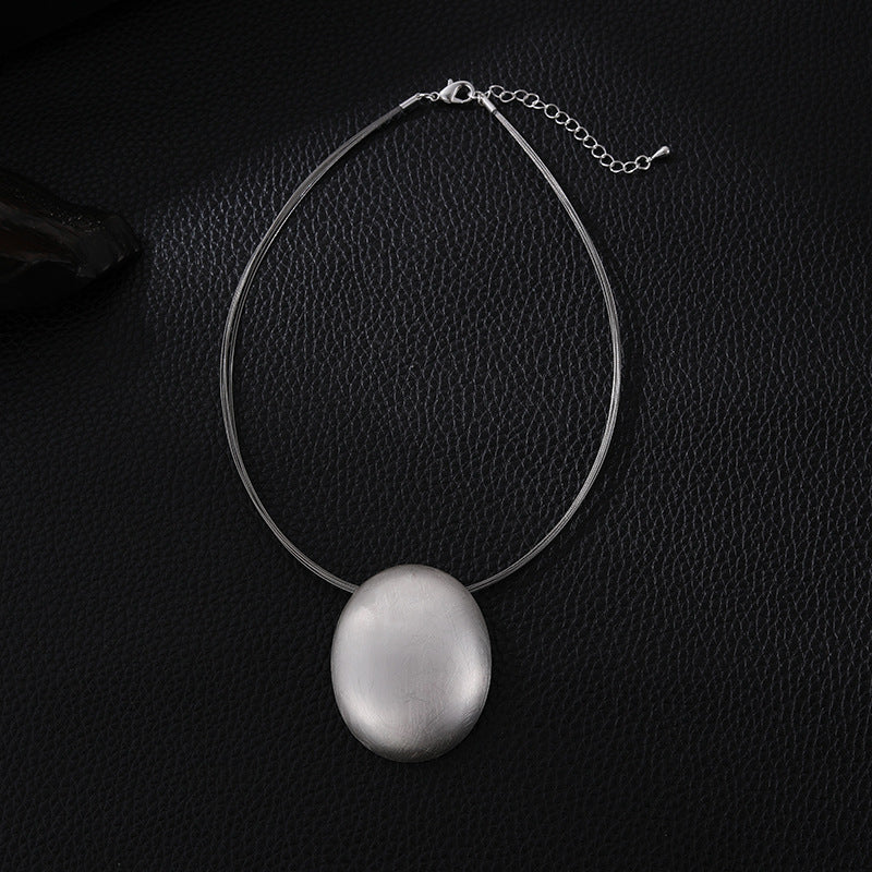 Geometric Stainless Steel Pendant Necklace N5400