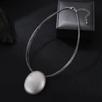 Geometric Stainless Steel Pendant Necklace N5400