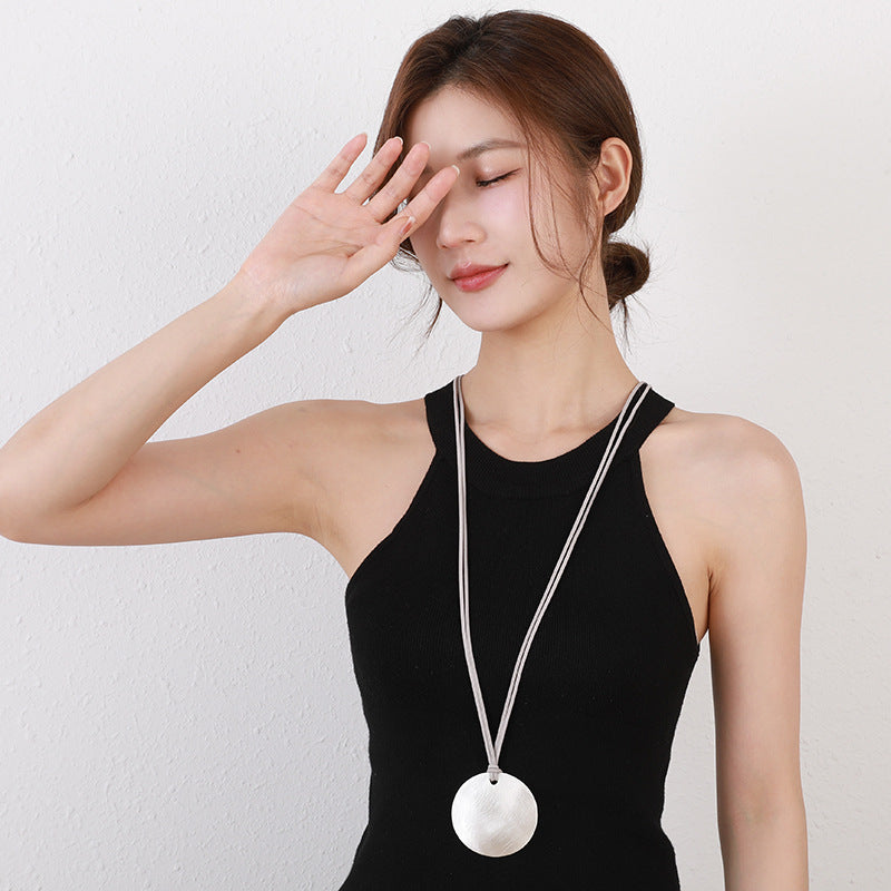 Circle Alloy Long Sweater Necklace N5402