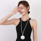 Circle Alloy Long Sweater Necklace N5402
