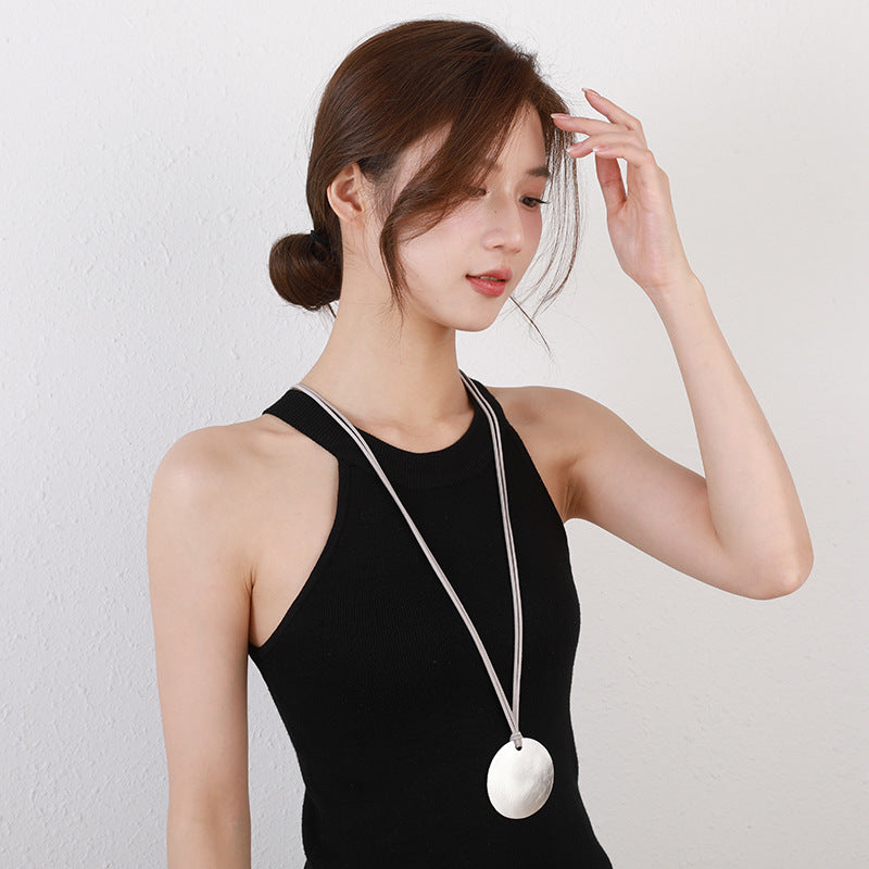 Circle Alloy Long Sweater Necklace N5402