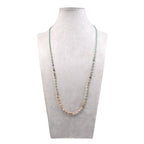 Handmade Braided Yellow Aventurine Long Necklace N5415