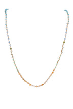 Handmade Braided Yellow Aventurine Long Necklace N5415