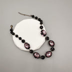 Luxury Rhinestone Bead Crystal Necklace N5419