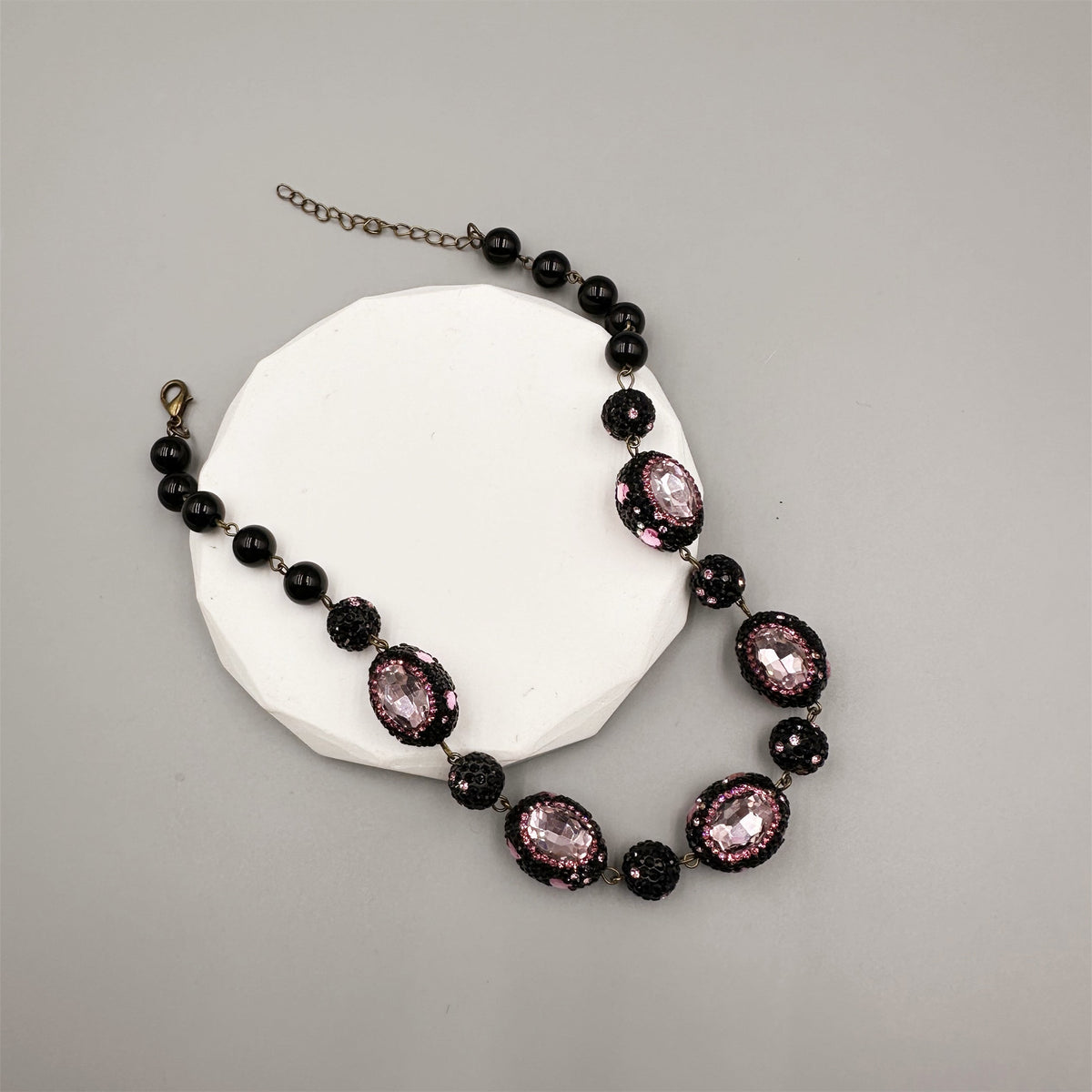 Luxury Rhinestone Bead Crystal Necklace N5419