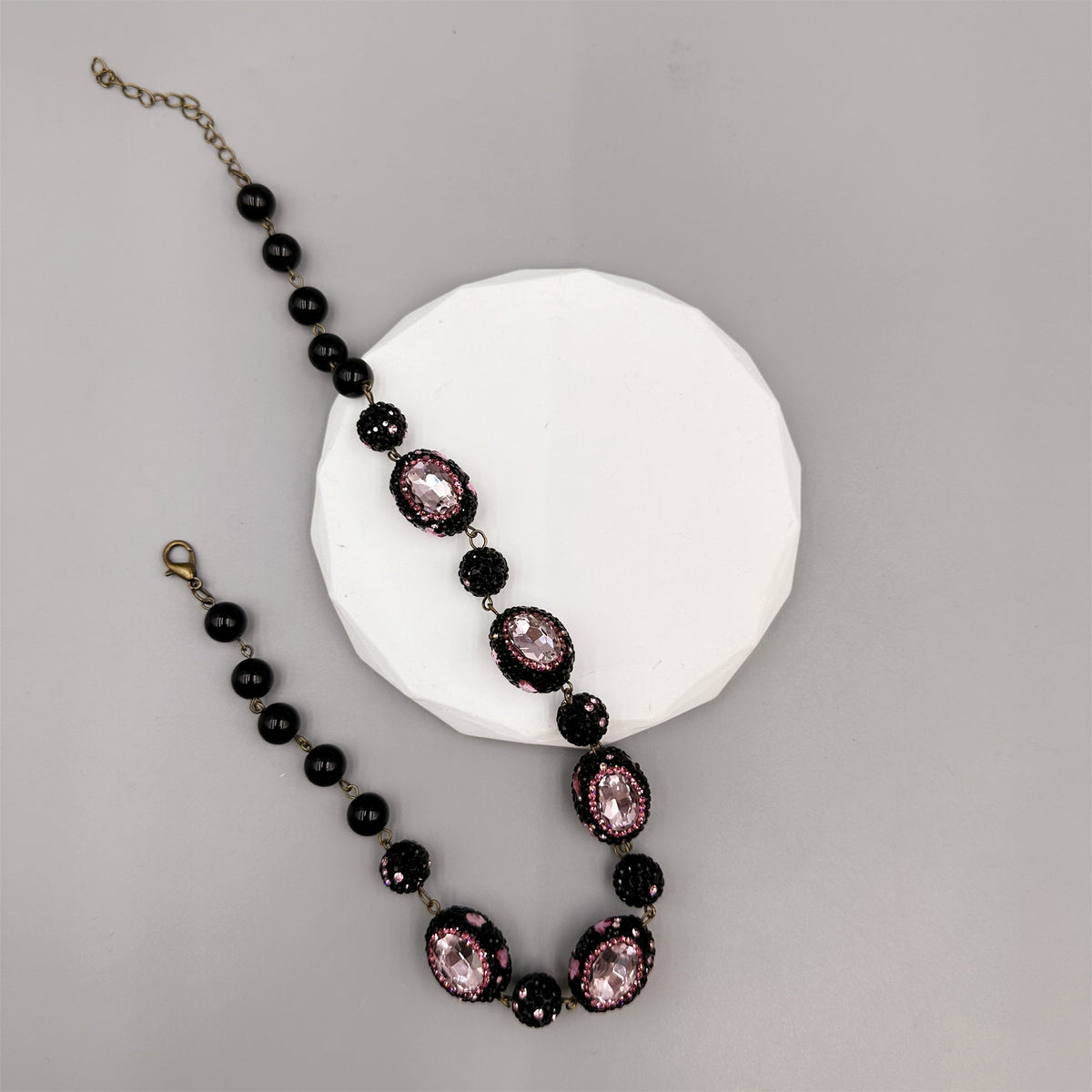 Luxury Rhinestone Bead Crystal Necklace N5419