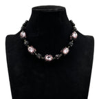 Luxury Rhinestone Bead Crystal Necklace N5419