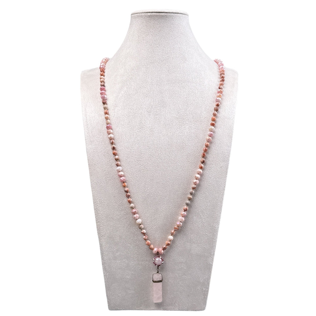 Handmade Braided Red Network Necklace N5421
