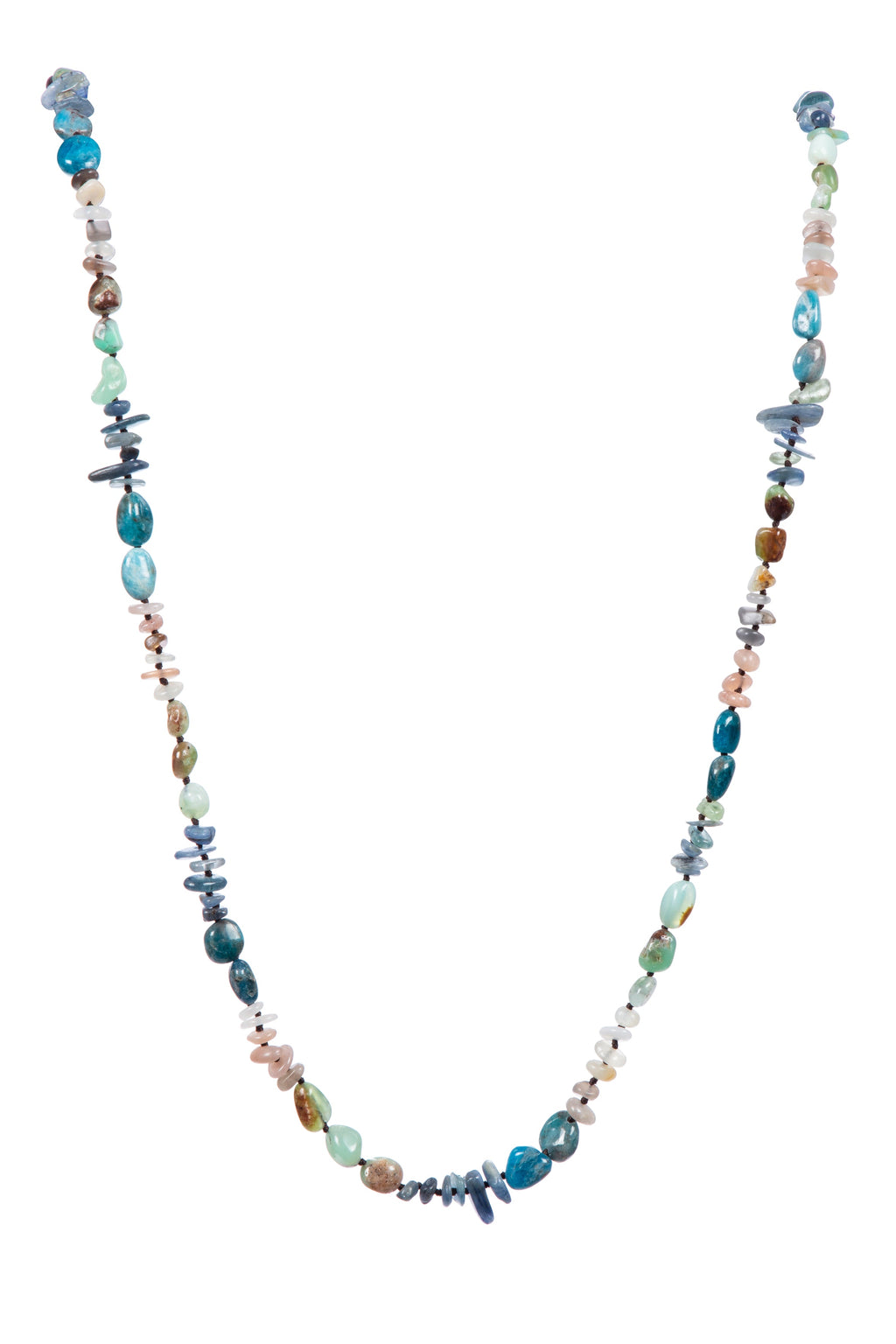 Handmade Braided Blue Apatite Necklace N5422