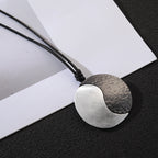 Tai Chi Pendant Leather Necklace N5458