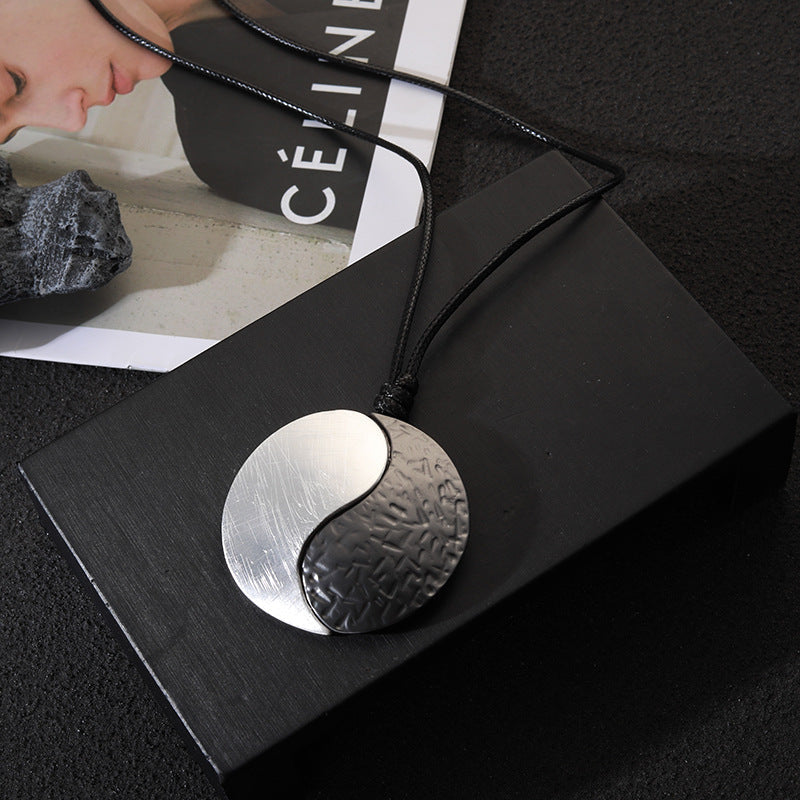 Tai Chi Pendant Leather Necklace N5458