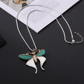 Butterfly Alloy Pendant Necklace N5472