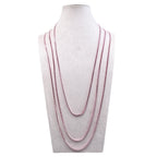 3PCS Rhinestone Chain Long Necklace N5484-SET