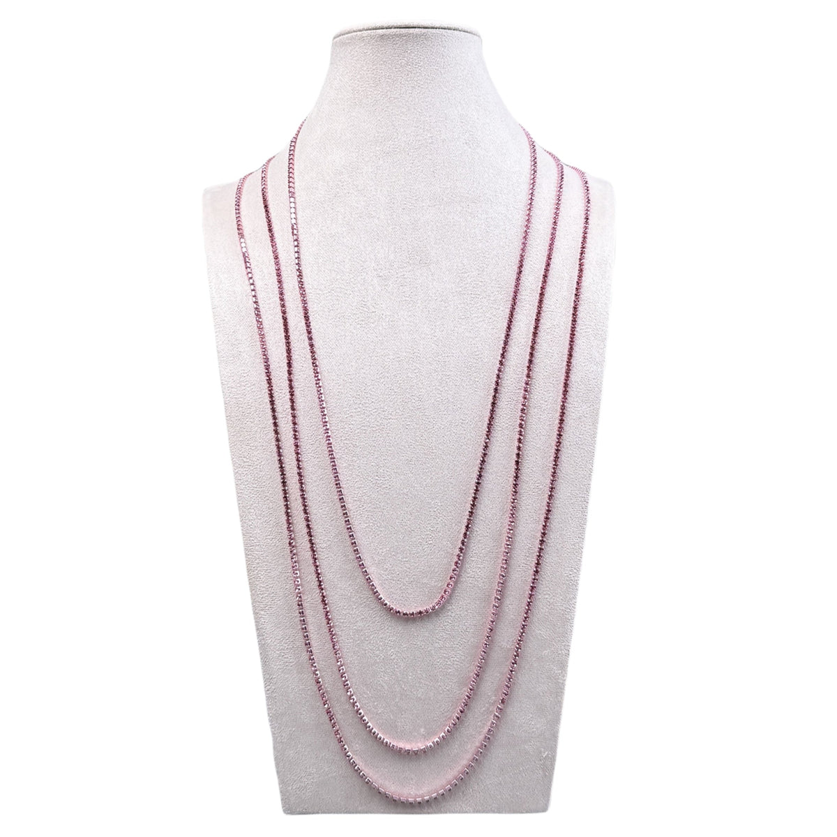 3PCS Rhinestone Chain Long Necklace N5484-SET