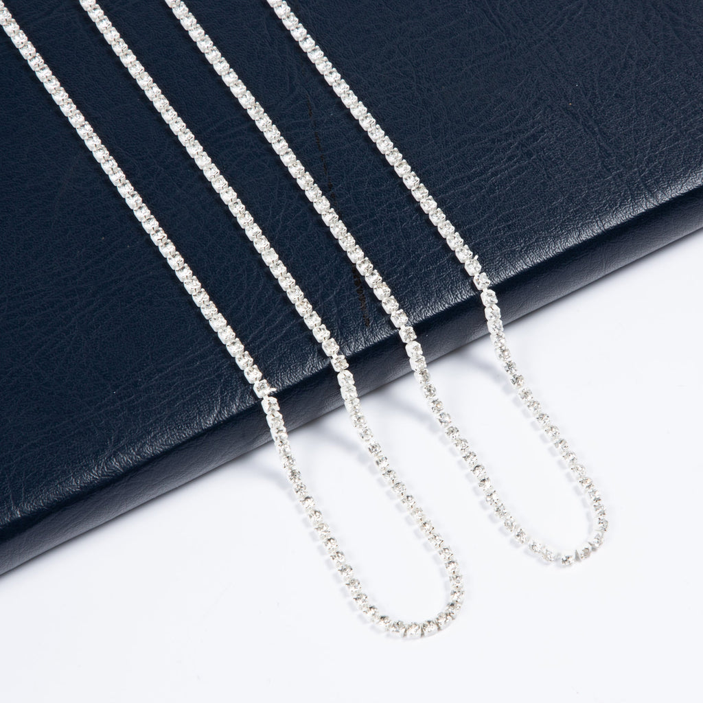 3PCS Rhinestone Chain Long Necklace N5484-SET