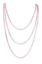 3PCS Rhinestone Chain Long Necklace N5484-SET