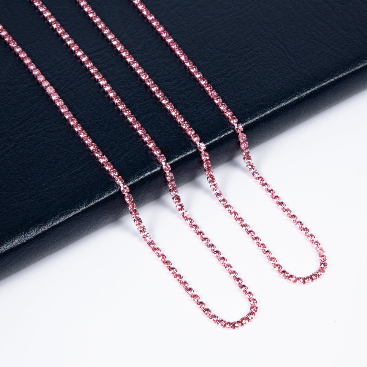 3PCS Rhinestone Chain Long Necklace N5484-SET