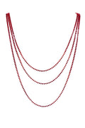 3PCS Rhinestone Chain Long Necklace N5484-SET