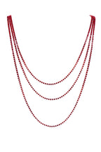 3PCS Rhinestone Chain Long Necklace N5484-SET