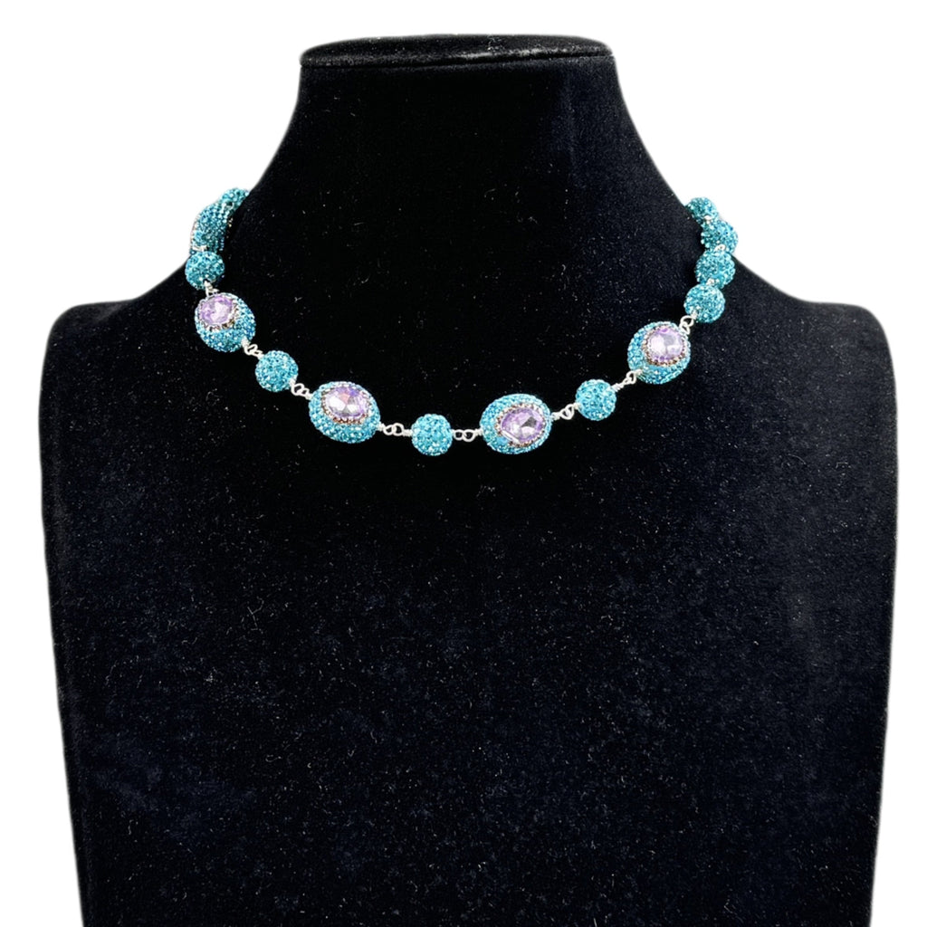 Luxury Rhinestone Bead Crystal Necklace N5485