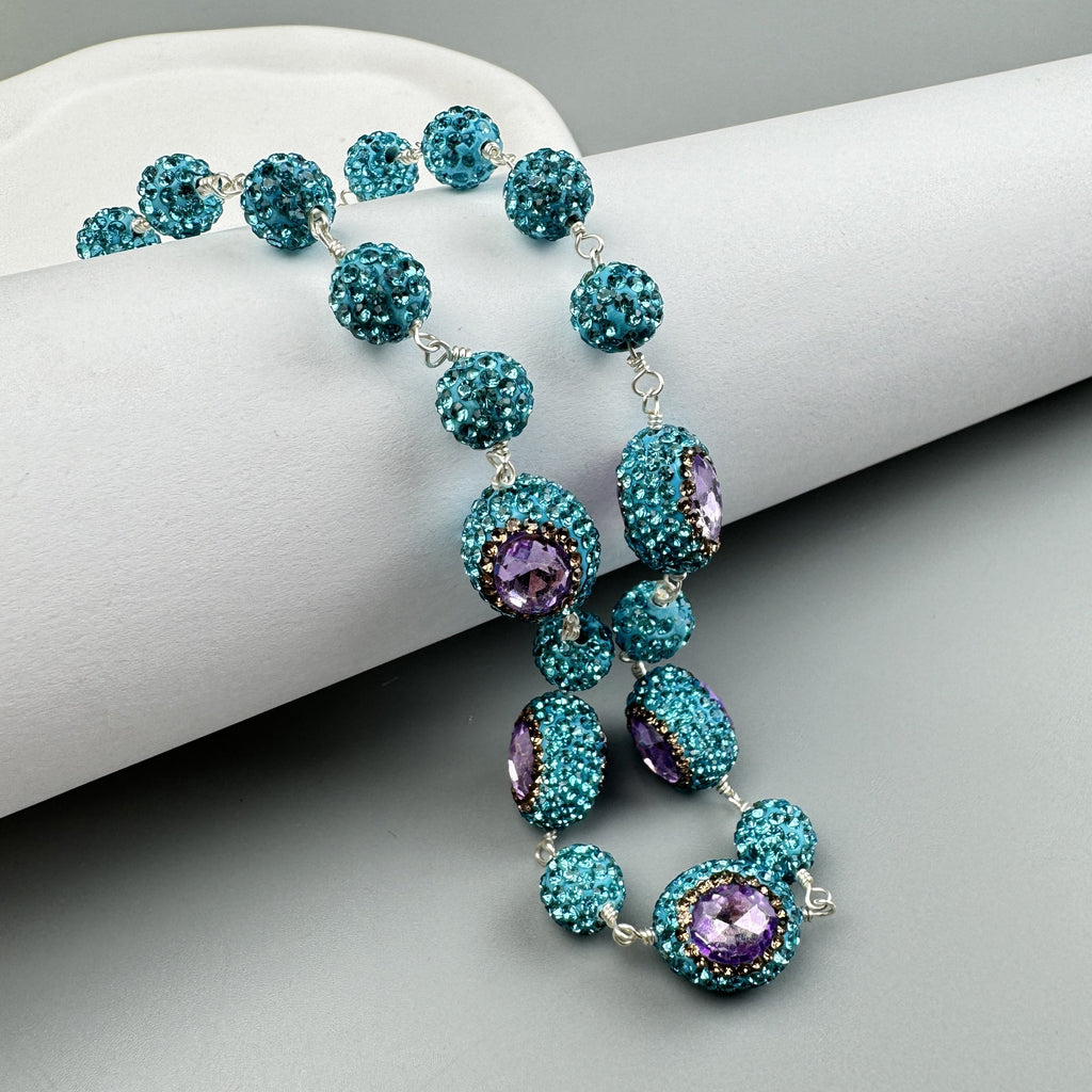 Luxury Rhinestone Bead Crystal Necklace N5485