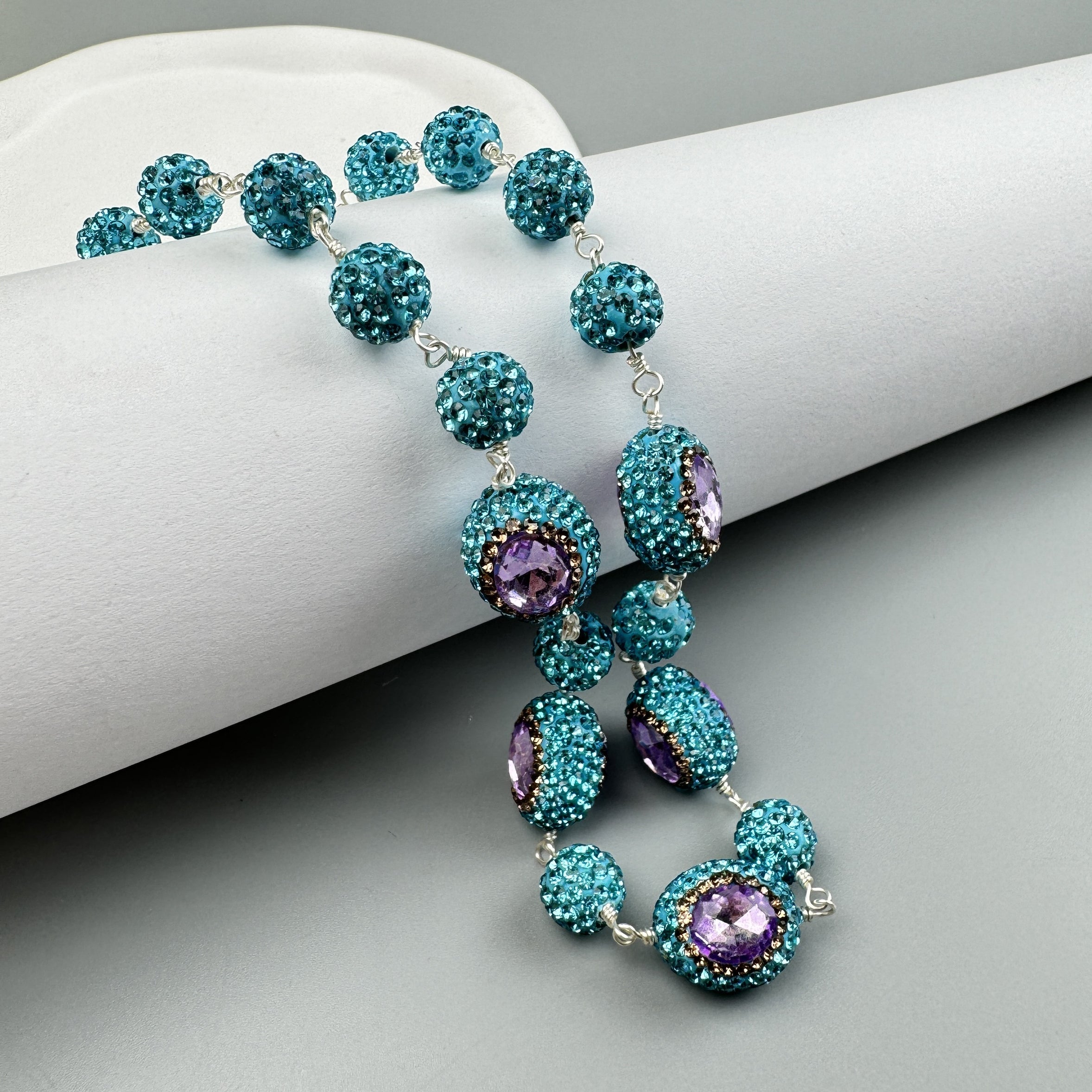 Luxury Rhinestone Bead Crystal Necklace N5485