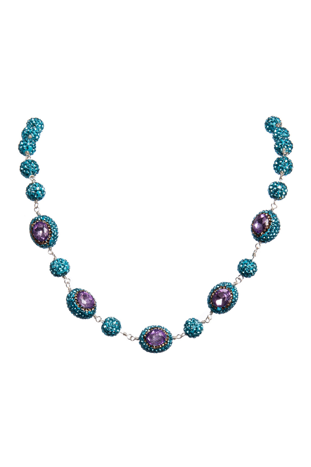 Luxury Rhinestone Bead Crystal Necklace N5485