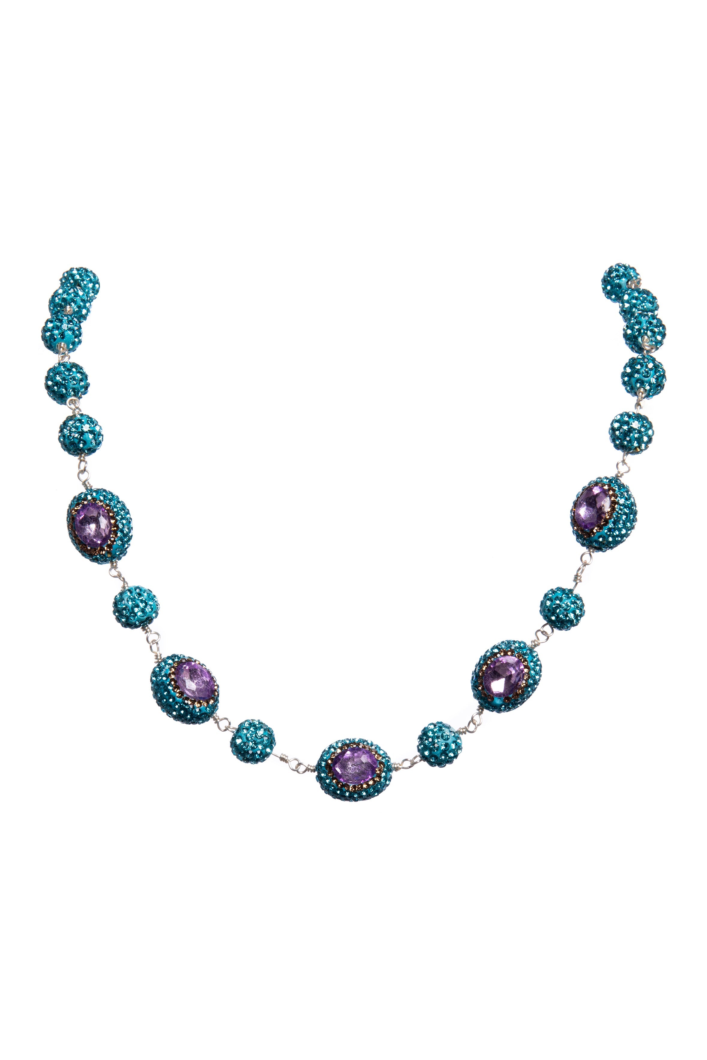Luxury Rhinestone Bead Crystal Necklace N5485