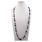 Handmade Braided Amethyst Pearl Necklace N5500
