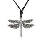 Dragonfly Gothic Pendant Leather Necklace N5514