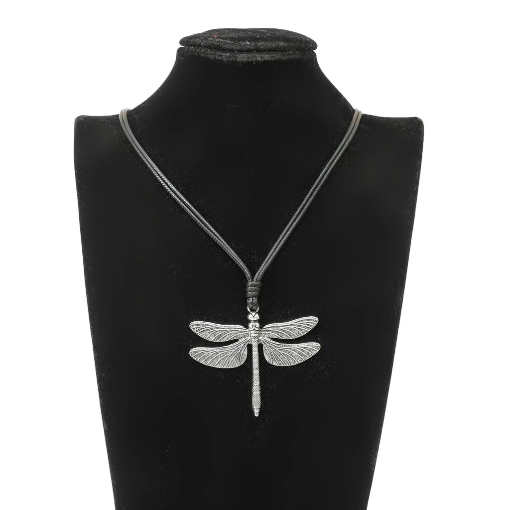 Dragonfly Gothic Pendant Leather Necklace N5514