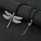 Dragonfly Gothic Pendant Leather Necklace N5514