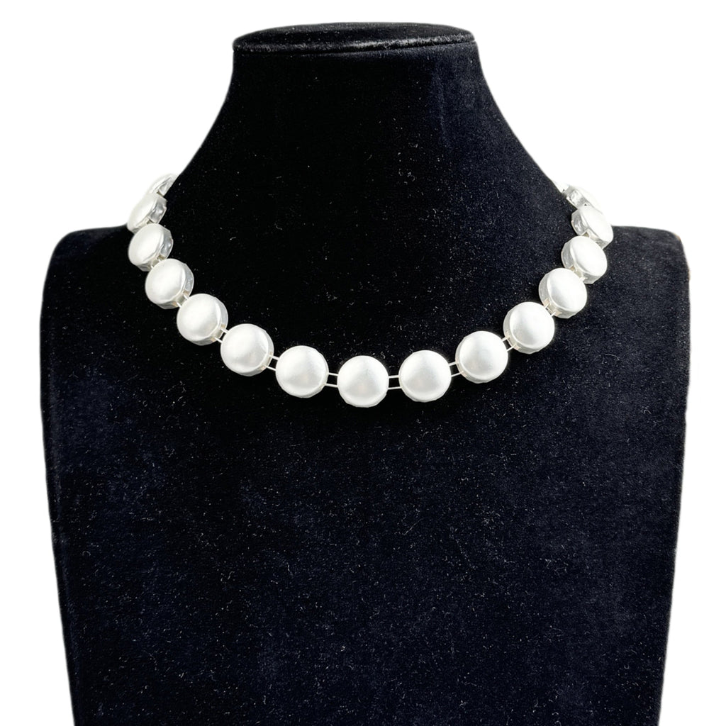 Coin-Shaped Alloy Choker Necklace N5526