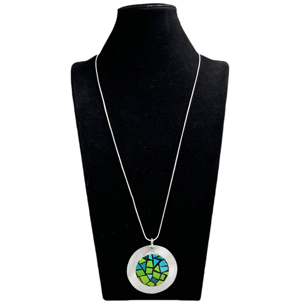 Circle Pendant Alloy Long Necklace N5530