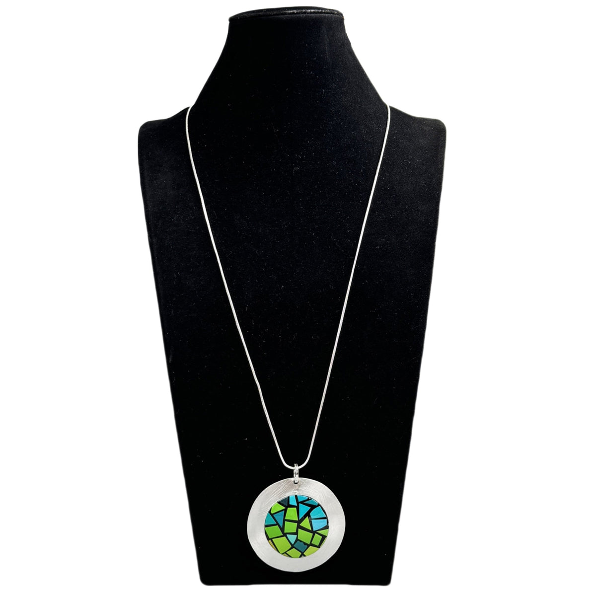 Circle Pendant Alloy Long Necklace N5530