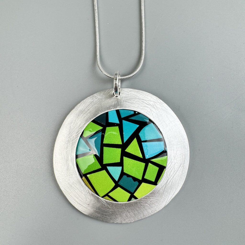 Circle Pendant Alloy Long Necklace N5530