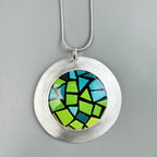 Circle Pendant Alloy Long Necklace N5530