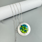 Circle Pendant Alloy Long Necklace N5530
