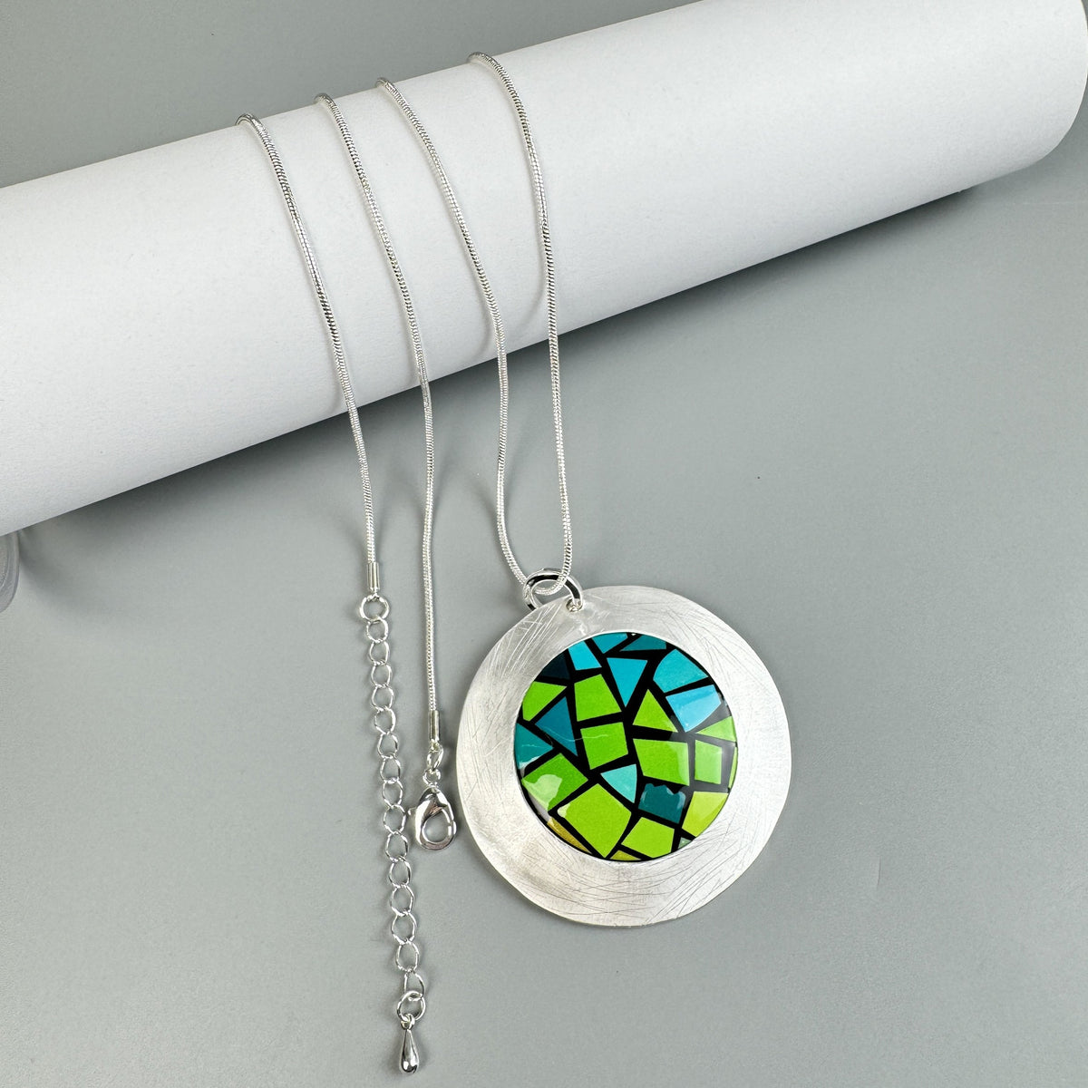 Circle Pendant Alloy Long Necklace N5530