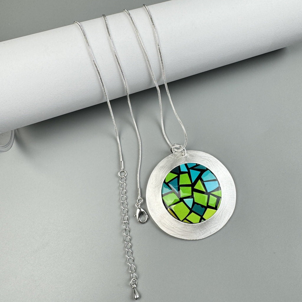 Circle Pendant Alloy Long Necklace N5530