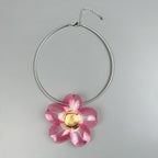 Flower Pendant Simple Choker Necklace N5532
